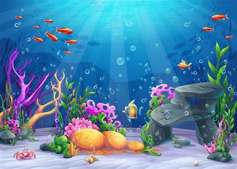 cartoon under the sea background